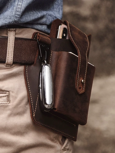 Тактическая маленькая спортивная ретро небольшая сумка, поясная сумка, «сделай сам», европейский стиль, из натуральной кожи