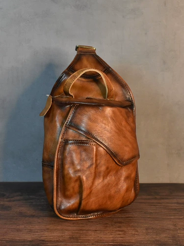 Ретро кожаная сумка через плечо, барсетка, нагрудная сумка, трендовая сумка на одно плечо, из натуральной кожи