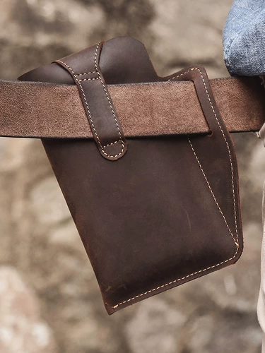 Тактическая маленькая спортивная ретро небольшая сумка, поясная сумка, «сделай сам», европейский стиль, из натуральной кожи