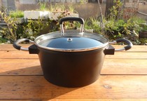 German pot 20cm oil-free smoke non-stick soup pot stew silicone hand cast aluminum pot ceramic coating