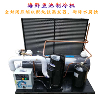8 10 12 15HP open chiller with pure titanium evaporator (fully enclosed compressor with titanium barrel)