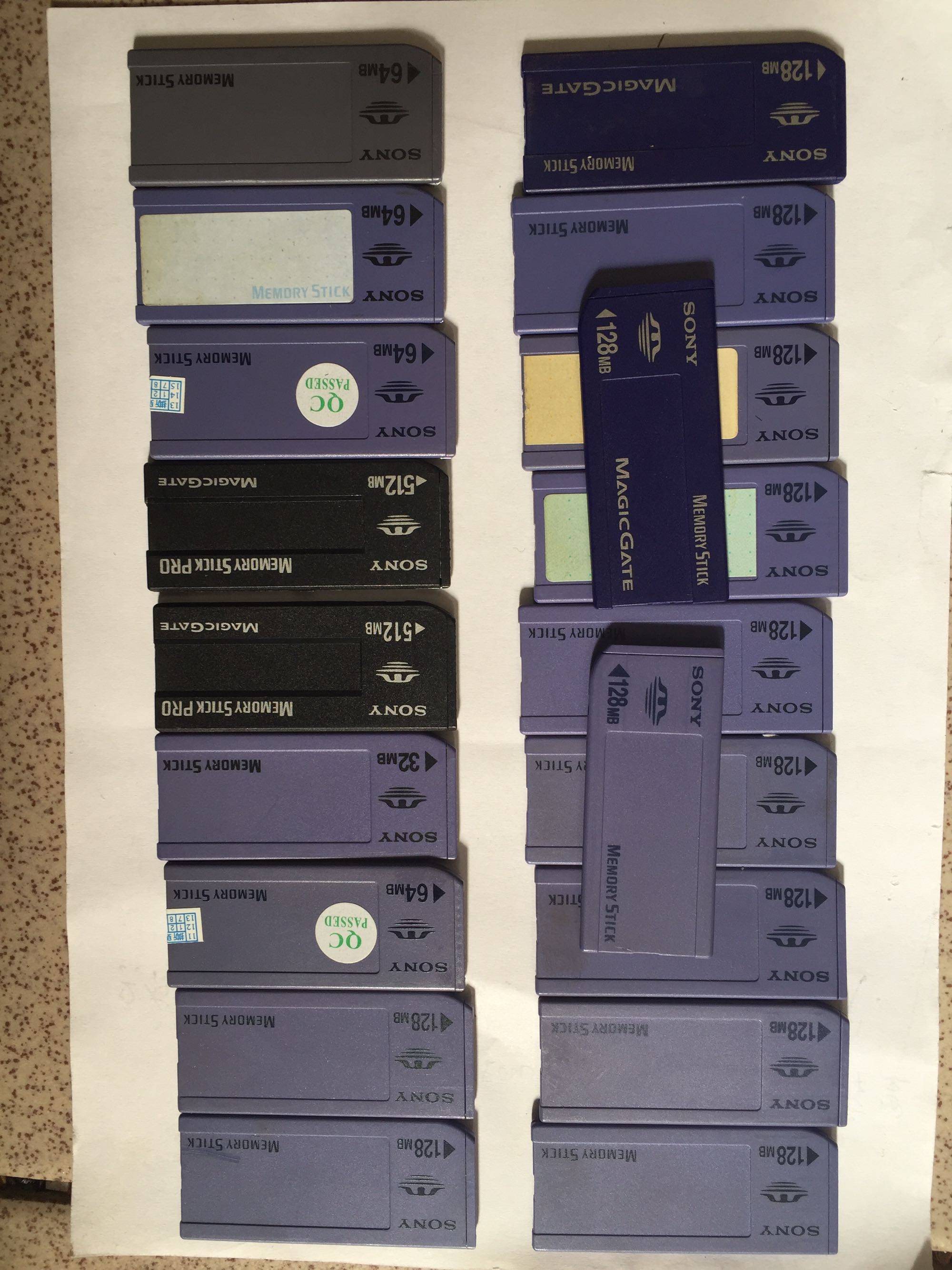 Original SONY Long Stick Memory Card MSA-128A MB Sony Long Stick MS 64M 128M