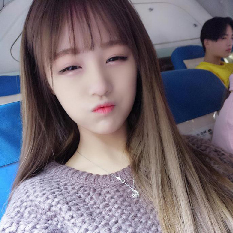 网红晶哥哥同款假发女长直发长卷发发尾微卷韩国空气薄刘海假内扣