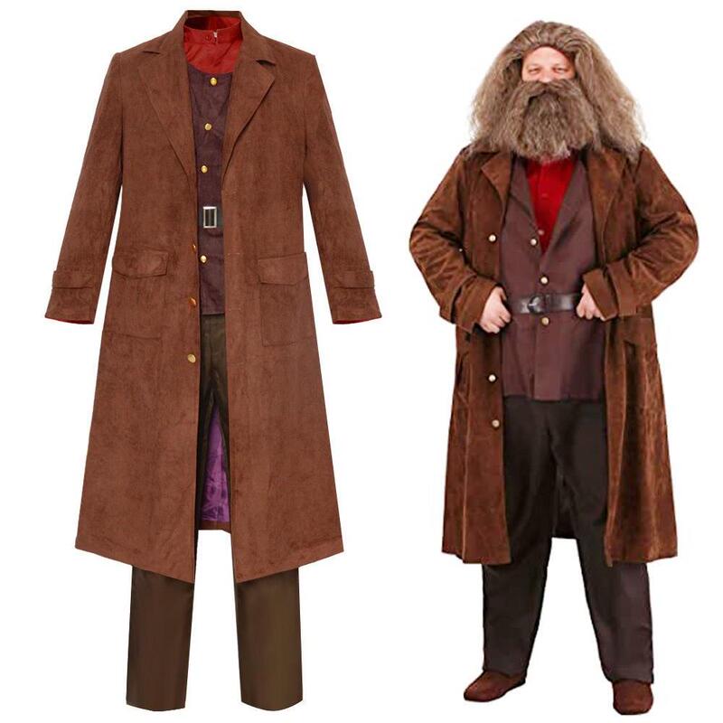 Hagrid Cosplay Costume Halloween Harry Giant Rubeus Hagrid Hagrid Cosplay Costume Factory in Stock