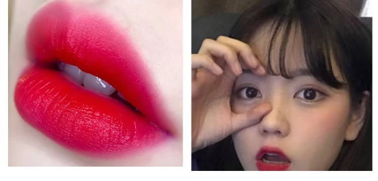 MUGE LEEN lip glaze gương tám mảnh phù hợp với son môi giữ ẩm lâu không đánh dấu Hàn Quốc không thấm nước son bóng 	son bóng lâu trôi