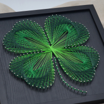 Clover clover Nail winding decorative string Silk painting Yarn painting Handmade diy birthday gift finished product
