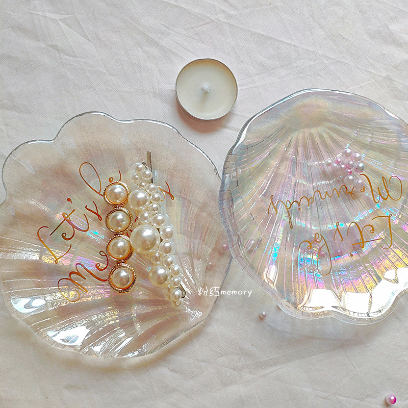 ins Retro - small jewelry contains fantasy letter shell dishes in nail to take picture props mermaid