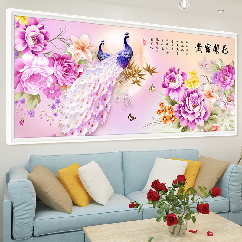 Flowers open rich and expensive cross stitch 2022 new embroidered peony flowers yourself embroidered handmade new 2021 Living room Home Atmosphere