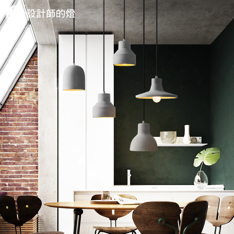 Designer Lamp Retro Bar Counter Lamp American Creative Cafe Restaurant Chandelier Concrete Cement Chandelier