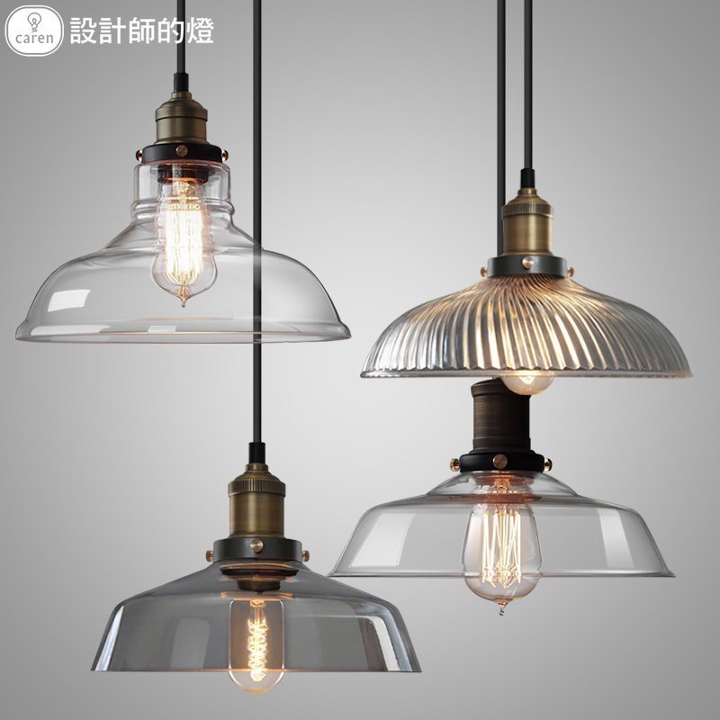 Designer lamp personality dining room bar American minimalist creative bedside single head glass modern staircase small chandelier