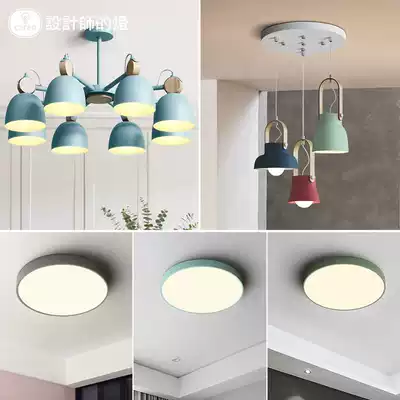 Designer lights Nordic living room chandelier Simple modern dining room Bedroom lights Three-room two-hall whole house lighting package