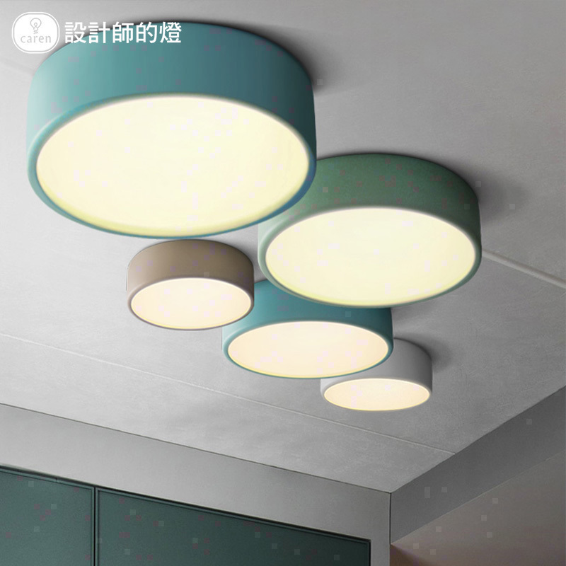 Designer's lamp simple modern suction and hanging dual-use lamps Nordic living room bedroom dining room lamp macaron ceiling lamp