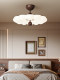 Bedroom Lamp, Modern Minimalist Ceiling Lamp, Retro Wabi-Sabi Style Walnut Wood Grain Dining Room Lamp, Master Bedroom Study Room New Lighting Fixtures