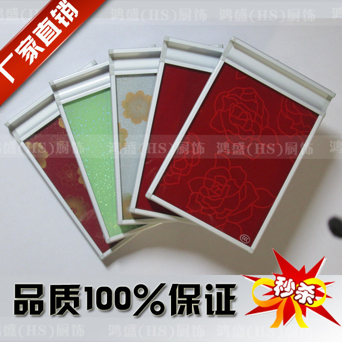 Crystal steel door kitchen cabinet door self-installation custom 3C tempered glass cabinet door kitchen cabinet door custom stove door panel customization