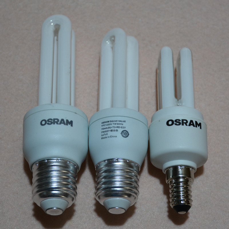OSRAM OSRAM standard 2U straight tube energy-saving lamp 5W 7W 10W 14W E27  E14 small screw