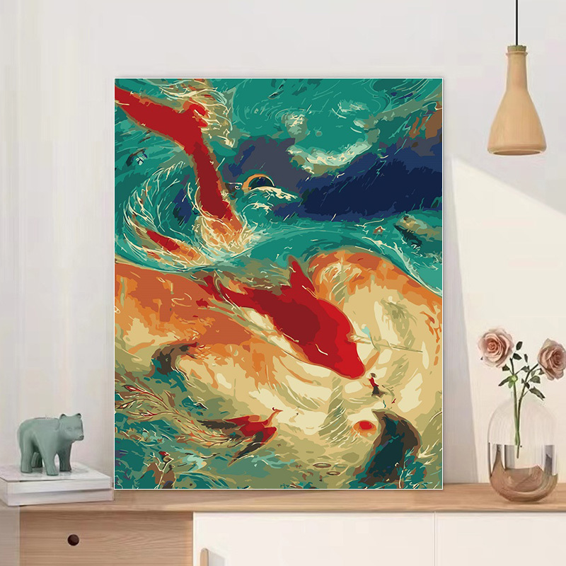 Digital Painting DIY Fill-In Big Fish and Begonia Chinese Style Anime Coloring Acrylic Painting Stress Relief Handmade Coloring Oil Painting Digital Painting DIY Fill-In Big Fish and Begonia Chinese Style Anime Coloring Acrylic Painting Stress Relief Handmade Coloring Oil Painting