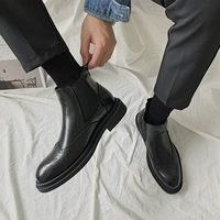 Martens, ботинки для кожаной обуви для отдыха в английском стиле с заостренным носом, сапоги, челси, в британском стиле