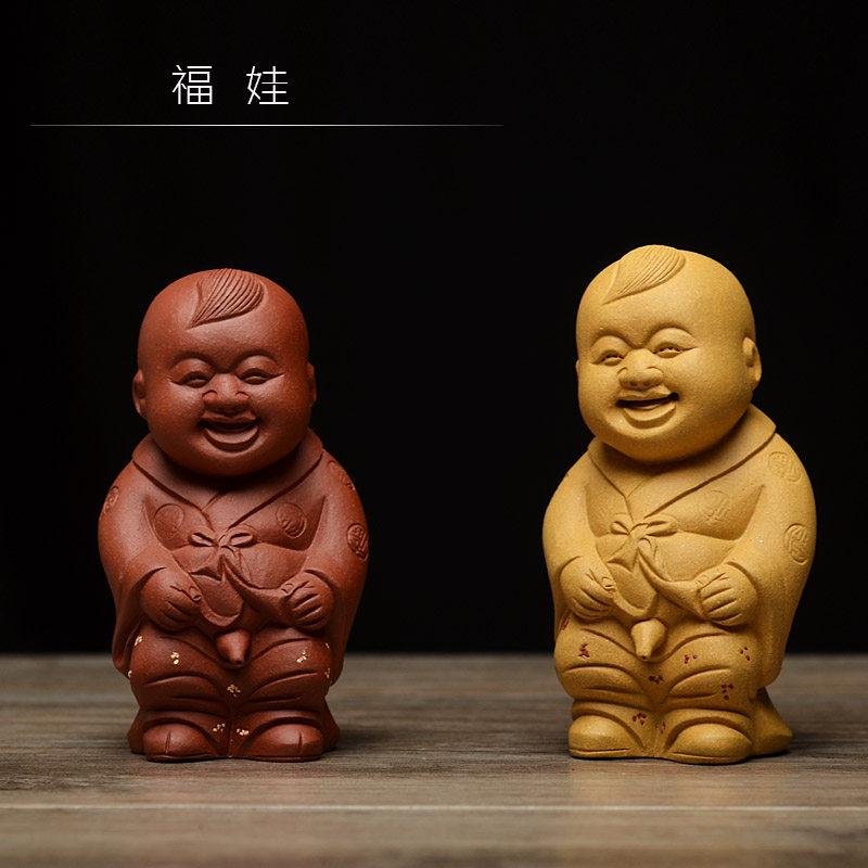 Tea Pet Ornament Boutique Zisha Fuwa Sculpture Tea Play Tea Tray Home Decoration Kung Fu Tea Ceremony Accessories Gift Gift