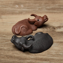 tea favor decoration boutique purple galling Buffalo sculpture tide cha wan tray home window decoration gift