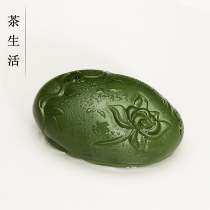 Tea Spotting Piece Boutique Purple Sand Seeking Lotus Sculpture Fine Handlebar Fitting Tea Tray Shop Window Home Decoration Gift Gift Gift