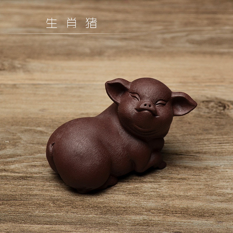 Tea Spotting Piece Boutique Purple Sand Zodiac Pig Sculptures Subnightworks Fogs PIECES OF TEA TRAY HOME SHOP WINDOW DECORATIONS