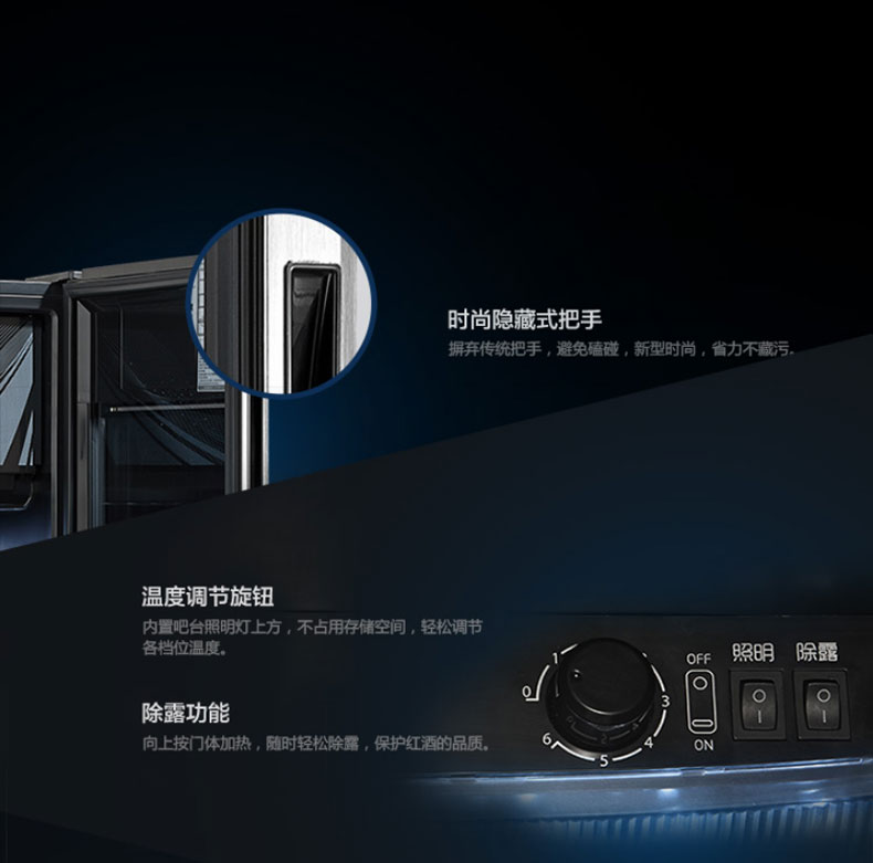 Midea Beauty JC-125GM Tủ lạnh Trà Tủ đông Tủ lạnh Ấm rượu Tủ trái cây Đồ uống Tủ đá Ice Bar trang trí tủ rượu phòng khách