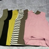 Склад Twelve-3-3 повседневный женский летний новый вязаный жилет с круглым вырезом в вертикальную полоску