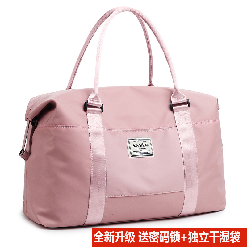 Short-distance travel bag net celebrity large-capacity women's hand luggage bag men's lightweight fashion casual Korean version to be produced storage bag