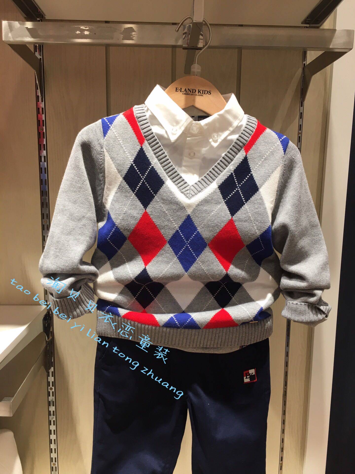 EK domestic 2020 spring new boy leave two pieces of gradient sweater EKKAA1102k