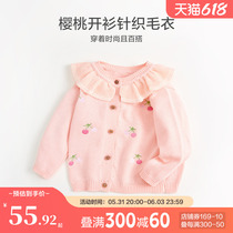 Girl Sweater Sweatshirt Spring Autumn children Yangqi 1 year 3 Childrens knitting Shirt Nembear Spring loaded female baby jacket