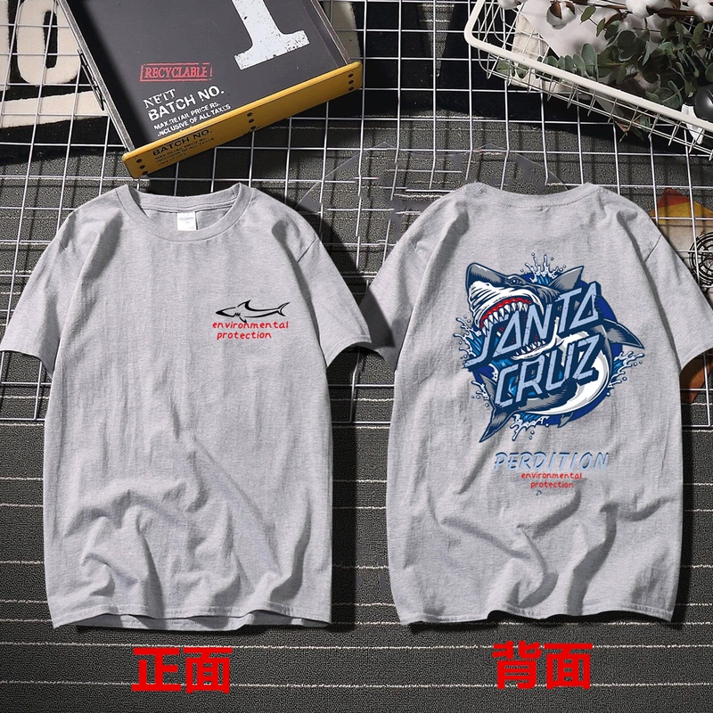 Phong cách Harajuku mới Áo thun hip hop nam và nữ tay ngắn thời trang đường phố châu Âu và Mỹ lỏng lẻo những chiếc áo sơ mi cotton nửa tay mùa hè