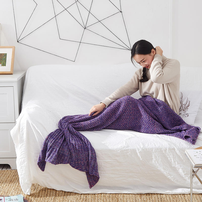 món quà sinh nhật vẻ đẹp cá đuôi cá chăn điều hòa không khí chăn chăn len dệt kim sofa thường chăn ngủ trưa chăn - Ném / Chăn chăn nỉ