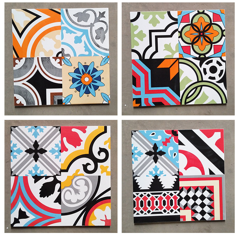 300 Colorful Flowers Sea Flower Brick Dining Room Bar Non-slip Floor Tiles Kitchen Make-up Room Background Wall Tile Flakes