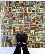 200 thangka color original side tile restaurant bar non-slip floor tile background wall retro parquet tile tile tile