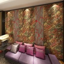 Red coral Brown 200 flower brick staircase parquet European restaurant Bar kitchen and bathroom retro background Mediterranean tile