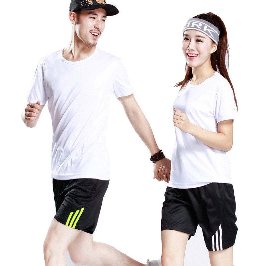 Summer sports suit speed dry round collar T-shirt short sleeve casual sports shorts 5 Pants Men and women Body Test Tracksuit