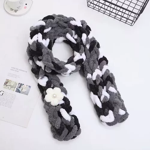 Шарф ручной работы, плетеный клубок пряжи для друга, DIY