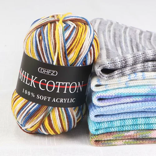 Детская шапка, шарф, свитер, шерстяной крючок для вязания, градиент