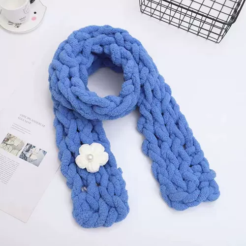 Шарф ручной работы, плетеный клубок пряжи для друга, DIY