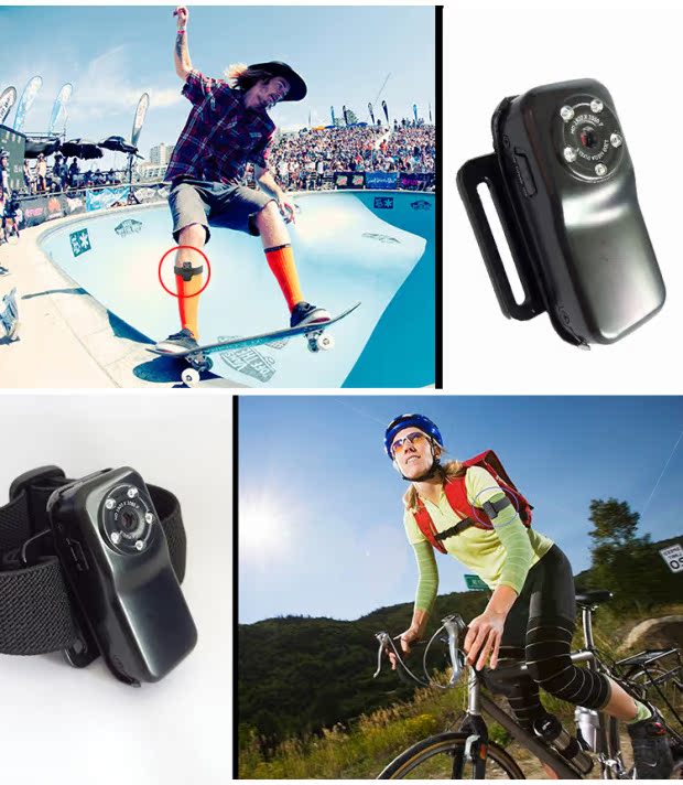 1080p độ nét cao máy ảnh tầm nhìn ban đêm không thấm nước nhỏ thể thao DV camera ghi camera mini siêu góc rộng - Máy quay video kỹ thuật số camera quay youtube