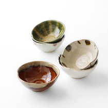 Japanese imported Seto-yaki hand-made retro Japanese cuisine Small bowl Dip bowl Side dish Deep dish dish Soy sauce vinegar bowl