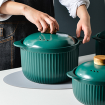 Casserole stew pot soup home open fire gas high temperature resistant ceramic large Nordic style gas stove small stew pot