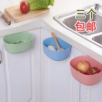 Hanging garbage rack kitchen cupboard door hanging containing hanging rack creative desktop trash can plastic big garbage can