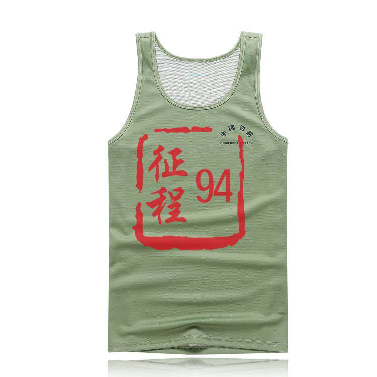 Public Hair China Border Vests BF Outdoor Bean Sand Green Speed Dry Fitness Training Fitness Running Sweatshirt Male Genuine