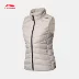 Li Ning xuống vest nữ tập áo ấm cổ áo đứng cổ đông 80% trắng xuống quần áo thể thao AMRN018 Áo thể thao