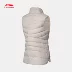 Li Ning xuống vest nữ tập áo ấm cổ áo đứng cổ đông 80% trắng xuống quần áo thể thao AMRN018 Áo thể thao