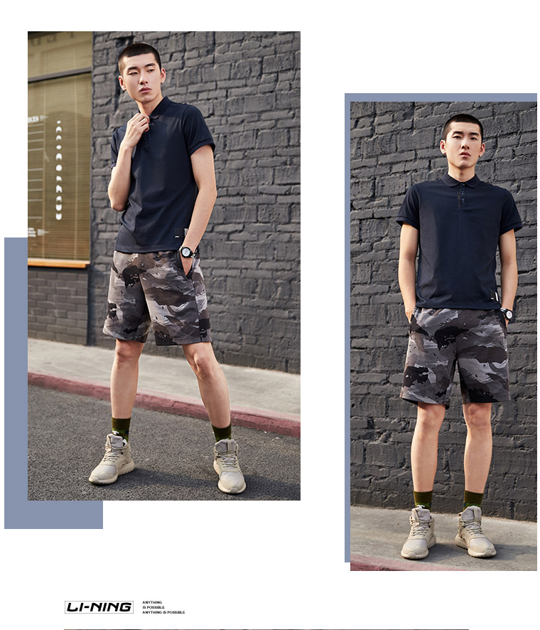 Áo thun ngắn tay Li Ning 2019 hè nam mới bóng rổ thoáng khí ve áo đan áo sơ mi POLO giản dị APLP039 - Áo polo thể thao áo phông nam polo