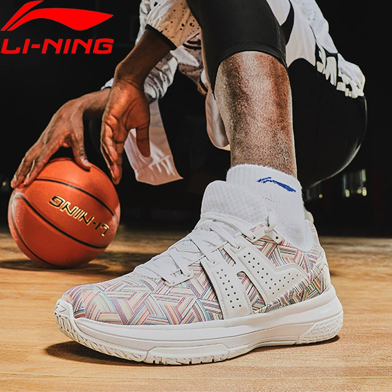 Giày bóng rổ đi mưa tốc độ Li Ning 2019 mùa thu mới Wade Way 6 hấp thụ sốc giày thể thao chống mài mòn ABAN039 - Giày bóng rổ