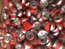 20mm red flat frosted aluminum plastic cap half-open easy-tear cap for cosmetic bottles liquid sealed bottle cap