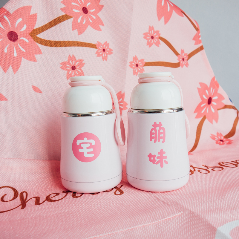 Phiên bản tiếng Hàn của mạng đỏ Bình chân không bằng thép không gỉ Harajuku nữ sinh viên cầm tay cốc nhỏ tươi và đơn giản bình cách nhiệt
